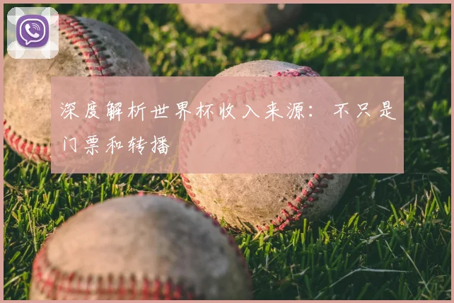 深度解析世界杯收入来源：不只是门票和转播